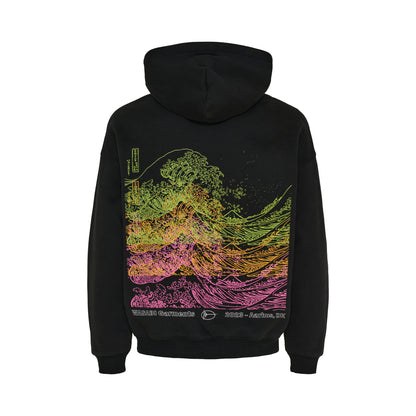 WAVES Black Hoodie